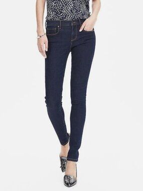 Banana Republic Dark Indigo Blue Stretch Low Rise Skinny Jeans